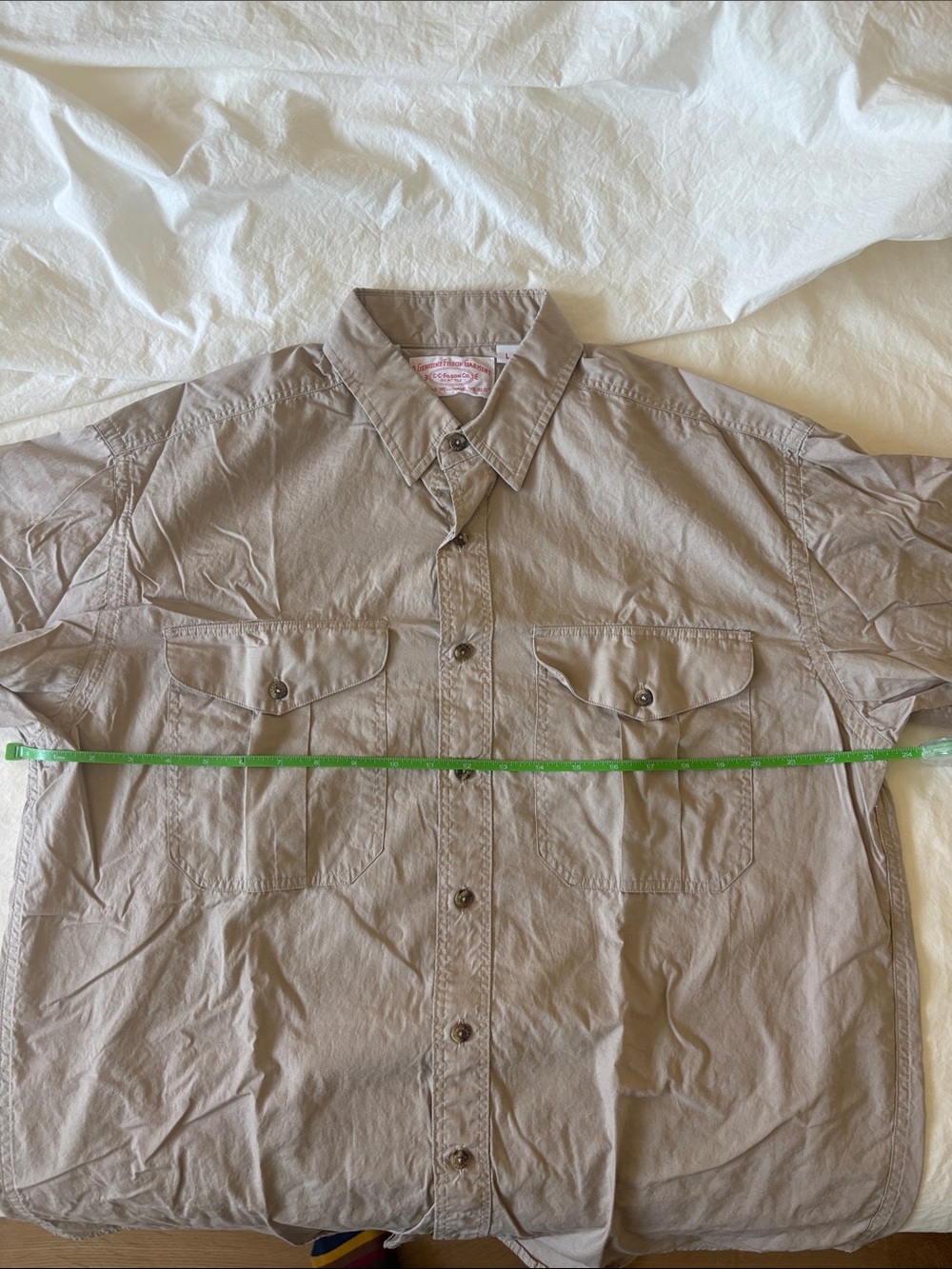 Filson Khaki Casual Shirt Made In USA - Picture 2 of 7